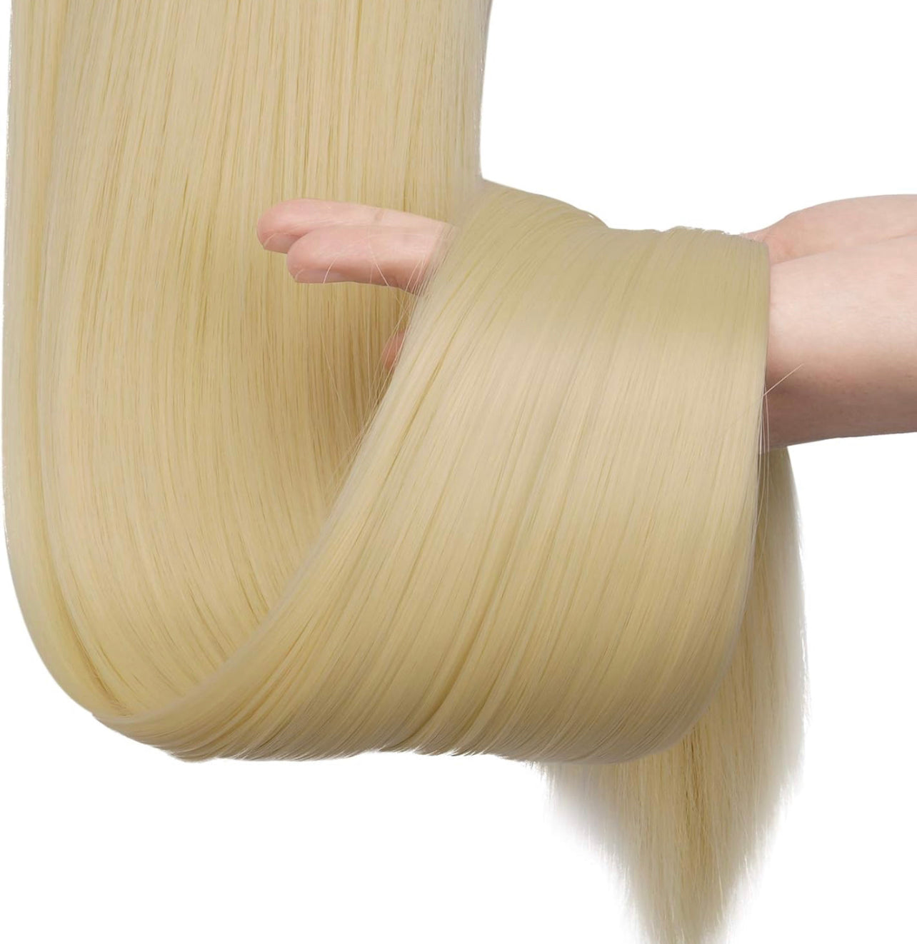 140 Gram -PLATINUM Blonde Wrap Around Clip-In Ponytail